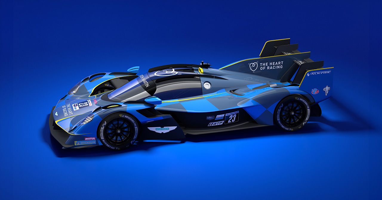 Aston Martin Valkyrie LMH en mouvement Aston Martin Valkyrie LMH en mouvement