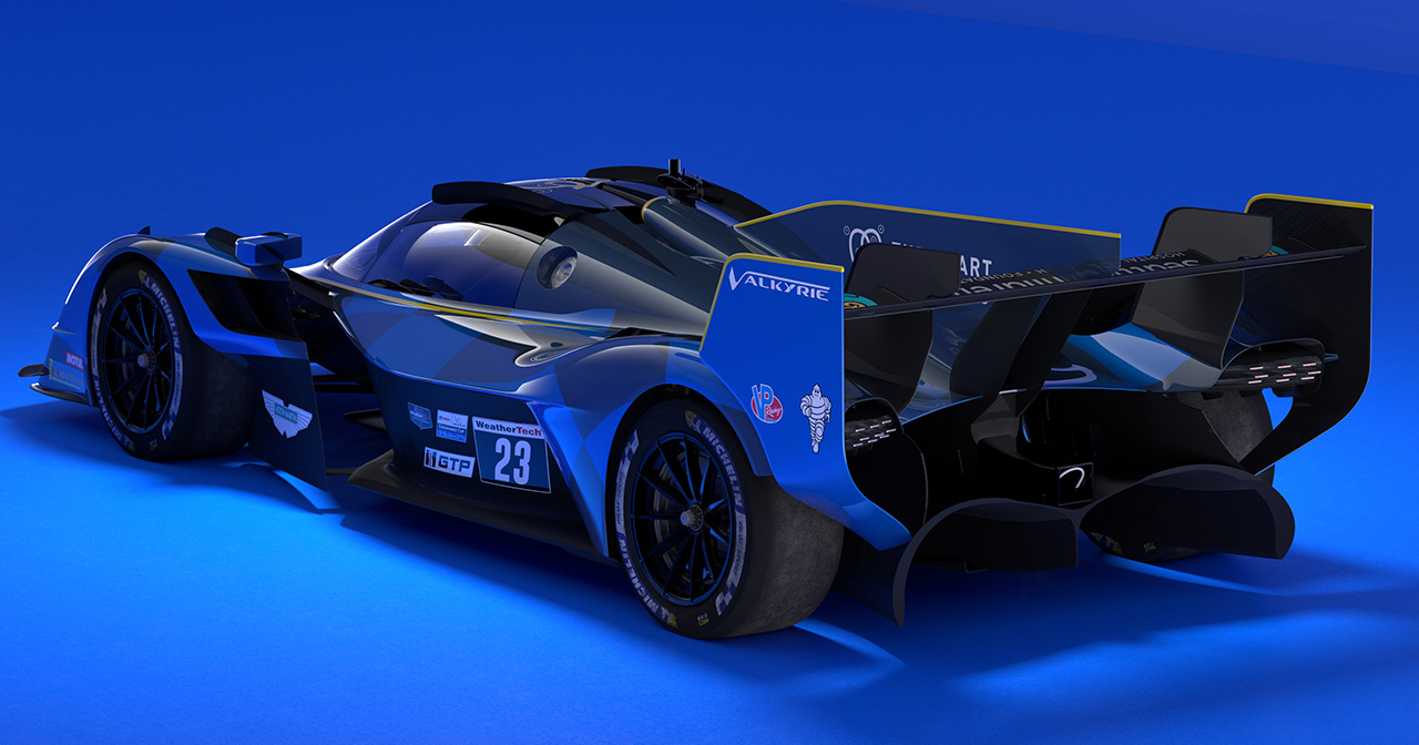 Aston Martin Valkyrie LMH sur la piste. Aston Martin Valkyrie LMH sur la piste.