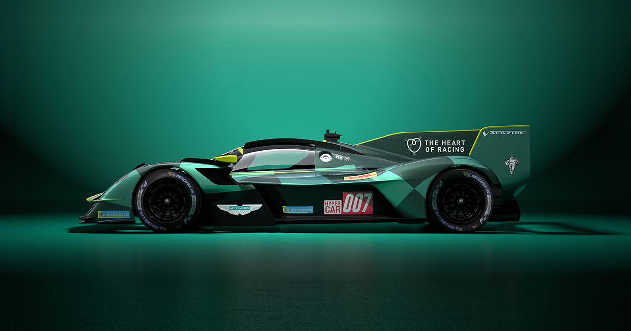 Aston Martin Valkyrie LMH pendant la course. Aston Martin Valkyrie LMH pendant la course.