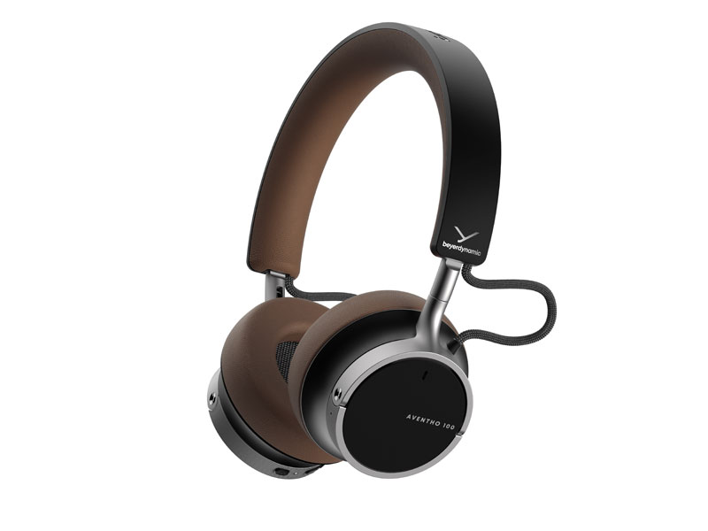 Vue de perspective des écouteurs Beyerdynamic Aventho 100 bruns Vue de perspective des écouteurs Beyerdynamic Aventho 100 bruns