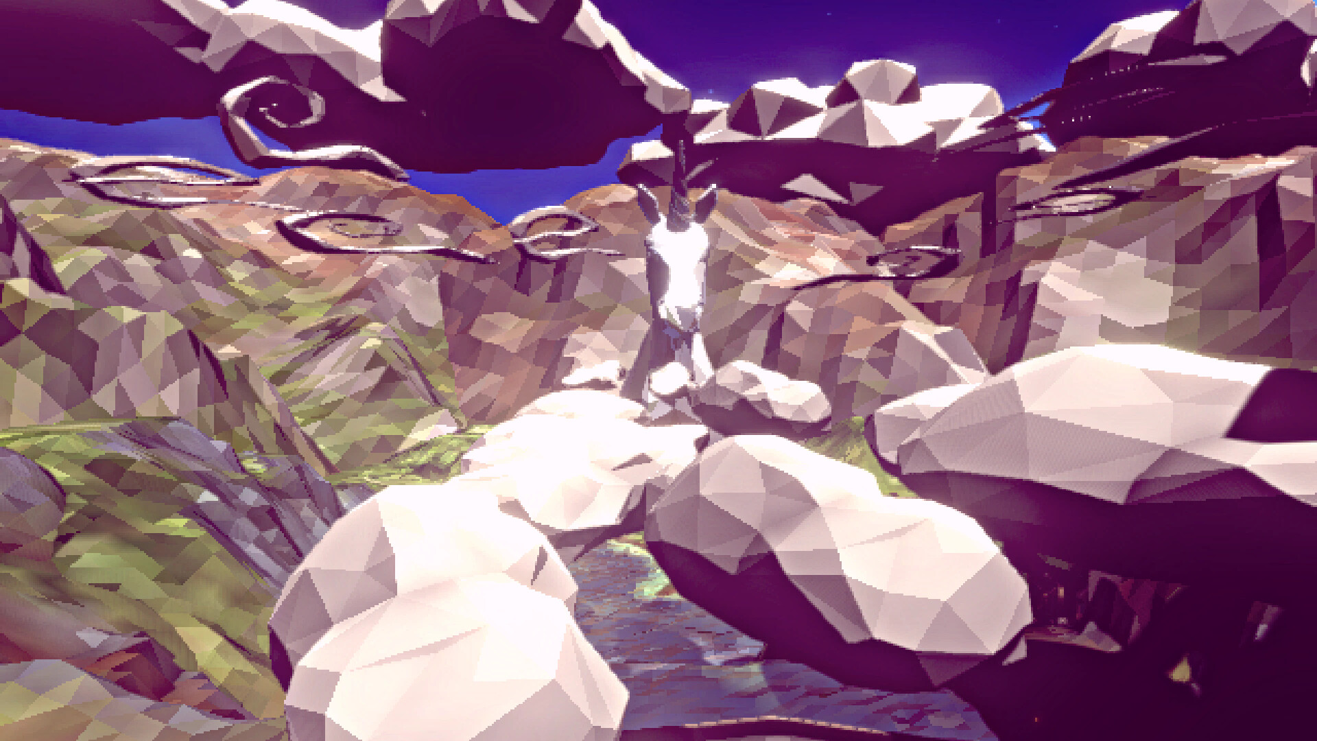Capture d'écran de Dreamcore Retro, démontrant les tâches de plateforme. Capture d'écran de Dreamcore Retro, démontrant les tâches de plateforme.