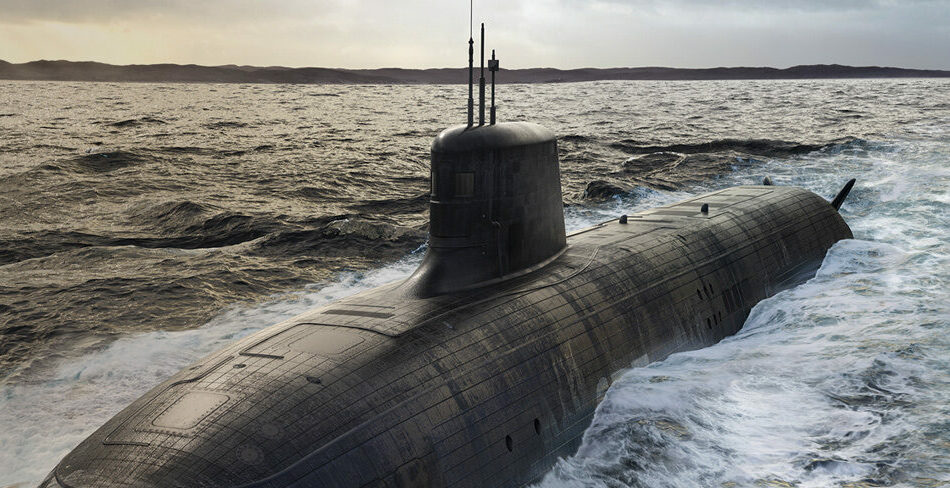Sous-marin SSN-AUKUS. Illustration : BAE Systems Sous-marin SSN-AUKUS
