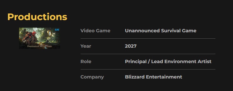 L'artiste Blizzard a vendu la mèche ? La date de sortie estimée du simulateur de survie fantastique de la société américaine est désormais connue.-2 L'artiste Blizzard a vendu la mèche ? La date de sortie estimée du simulateur de survie fantastique de la société américaine est désormais connue.-2