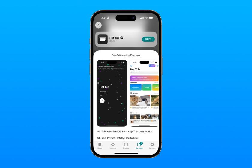 L'application Hot Tub dans la boutique AltStore PAL L'application Hot Tub dans la boutique AltStore PAL