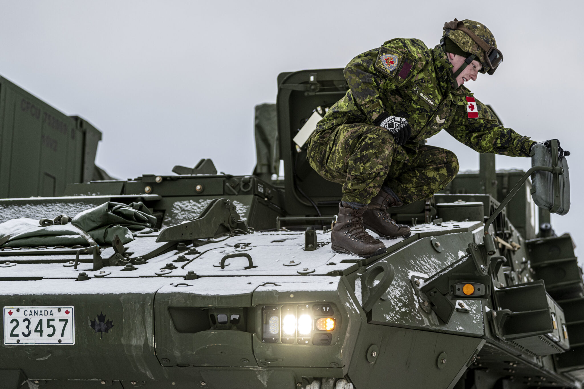 Un soldat canadien. Illustration : US Air Force