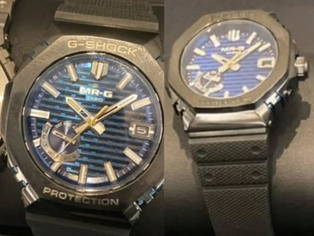 Les origines du design de la Casio MRG-B2100R-1 ont été révélées : un boîtier en titane et un cadran bleu foncé avec des éléments de la culture japonaise.-2 Fuite d'image du Casio MRG-B2100R-1