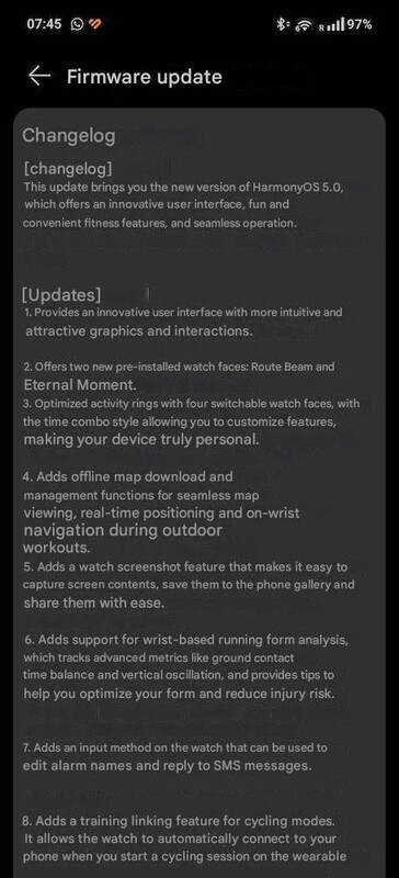 Huawei Watch GT 4 mise à jour globale version 5.0.0.36 Huawei Watch GT 4 mise à jour globale version 5.0.0.36