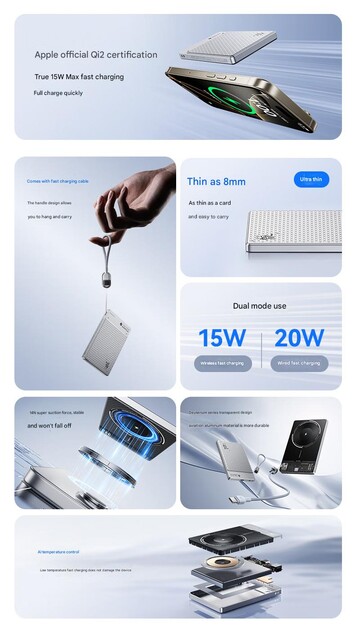 Principales caractéristiques de la Power Bank sans fil RedMagic 5000 mAh Principales caractéristiques de la Power Bank sans fil RedMagic 5000 mAh