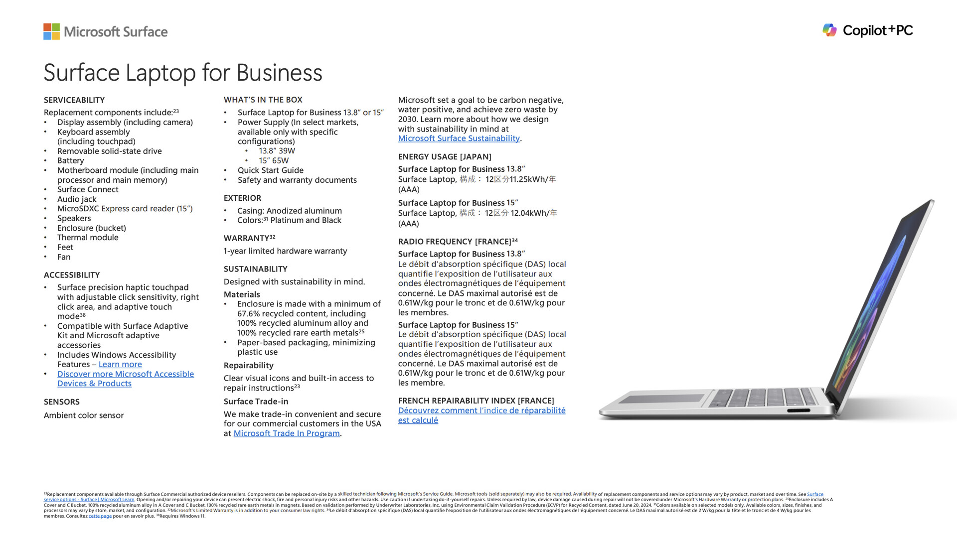 Troisième vue du Surface Laptop 11 Troisième vue du Surface Laptop 11