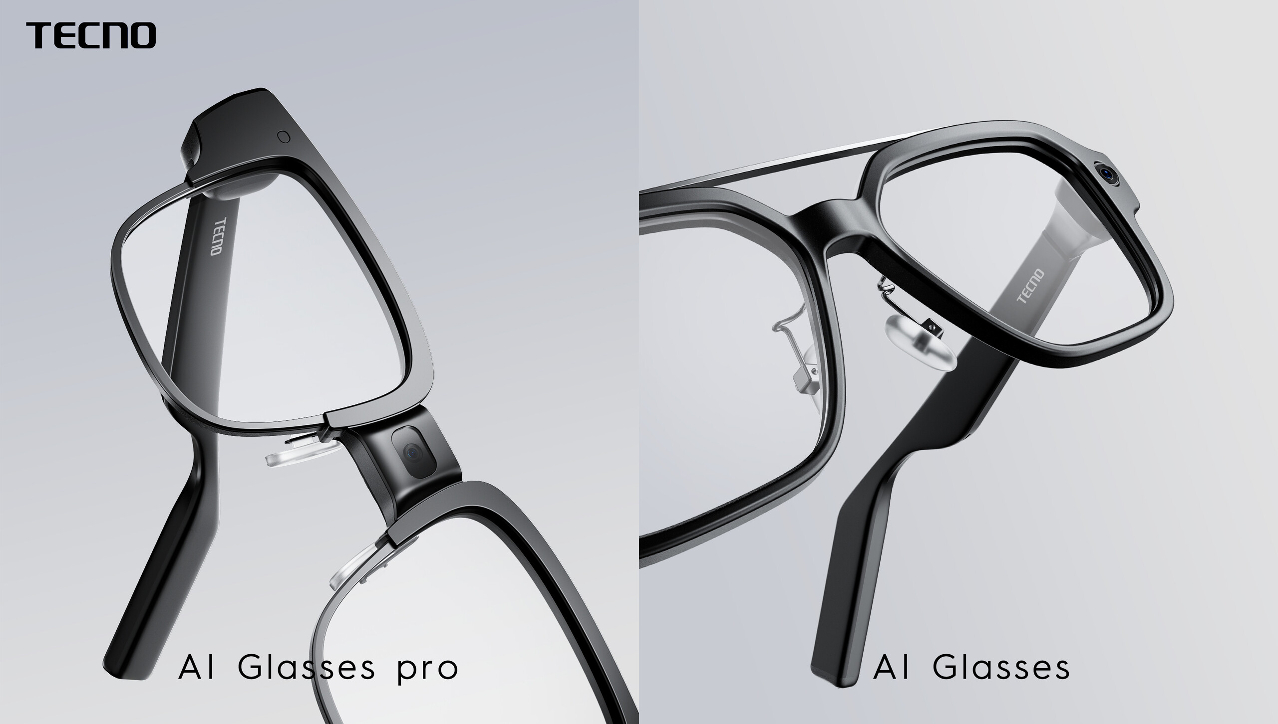 Lunettes intelligentes AI Glasses et AI Glasses Pro. Illustration : Tecno