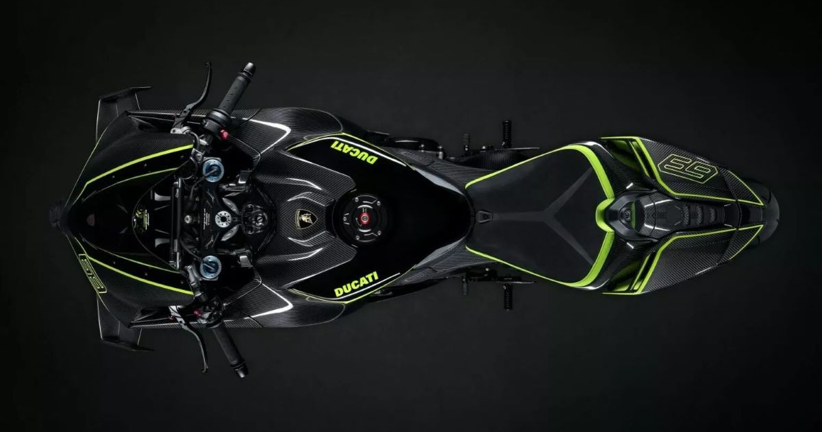 La moto sportive Ducati Panigale V4 Lamborghini avec des éléments de design uniques La moto sportive Ducati Panigale V4 Lamborghini avec des éléments de design uniques