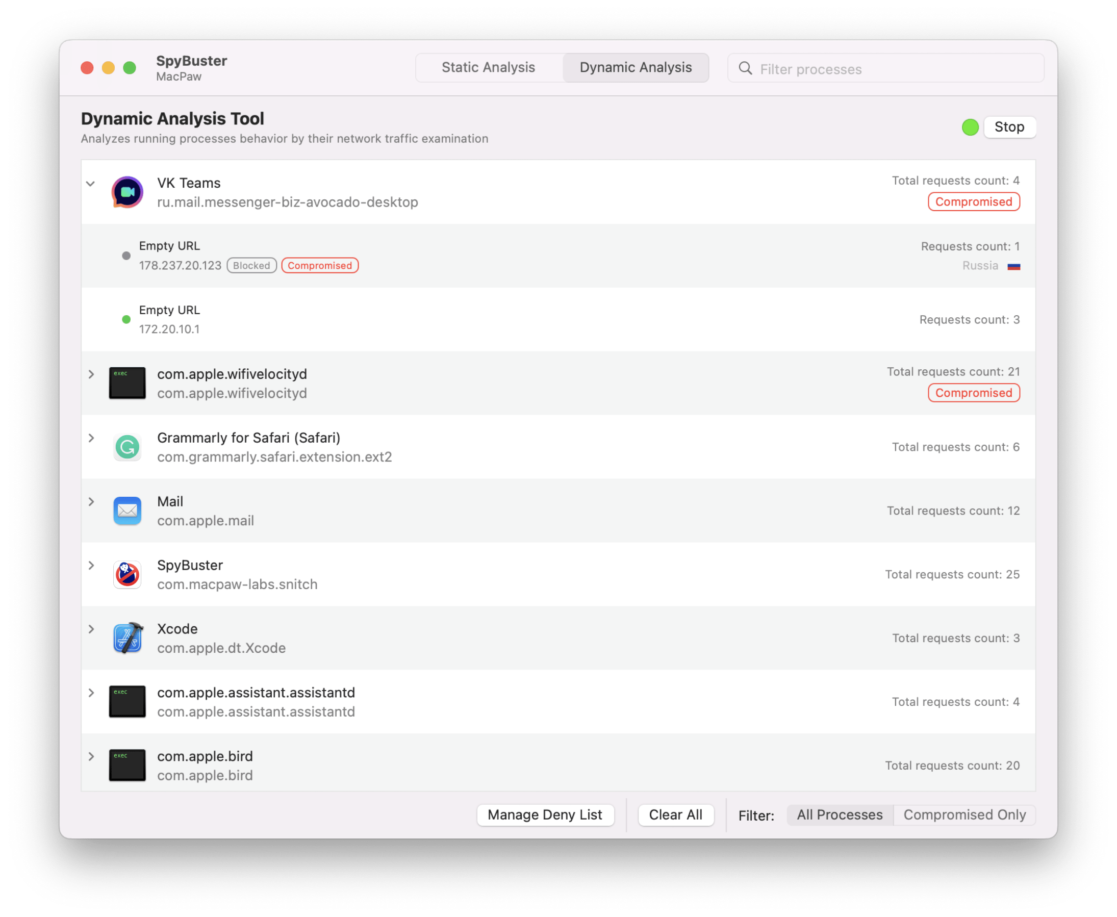 MacPaw lance SpyBuster : une application pour macOS qui permet de traquer les logiciels espions russes et biélorusses-2 MacPaw lance SpyBuster : une application pour macOS qui permet de traquer les logiciels espions russes et biélorusses-2