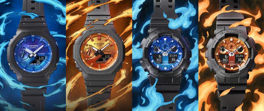 Montre G-Shock Flame Inside avec dégradé de bleu Montre G-Shock Flame Inside avec dégradé de bleu