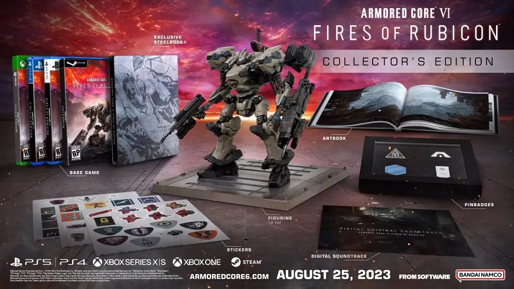 L'édition collector d'Armored Core VI : Fires of Rubicon est désormais disponible. Elle comprend un Mech détaillé, un artbook détaillé et de nombreux bonus.-2 L'édition collector d'Armored Core VI : Fires of Rubicon est désormais disponible. Elle comprend un Mech détaillé, un artbook détaillé et de nombreux bonus.-2