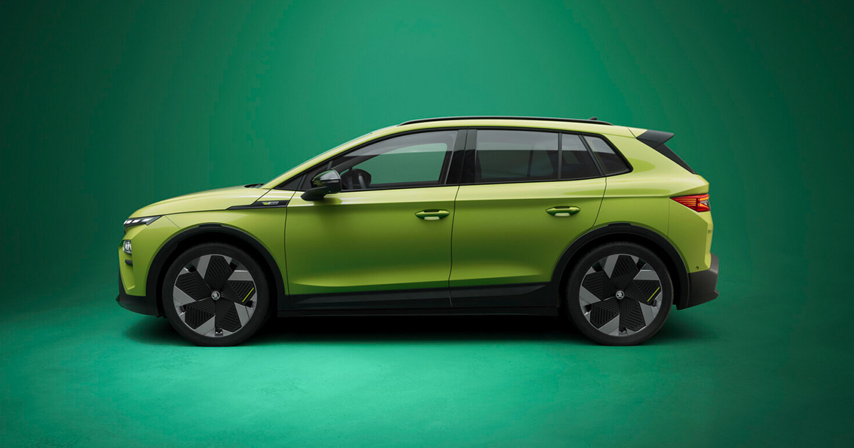 Vue latérale du Skoda Elroq RS Vue latérale du Skoda Elroq RS