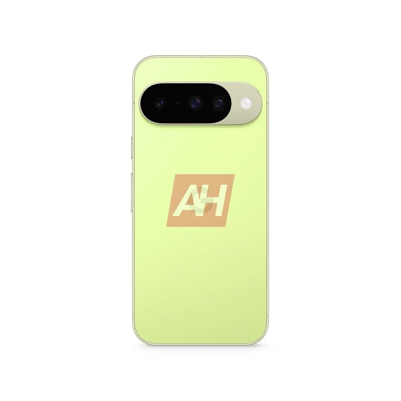 Un rendu du modèle de base du Pixel 10 en couleur Limoncello