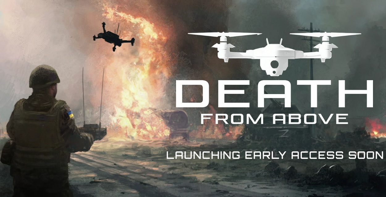 Drone ukrainien contre armée d'occupation : une campagne de financement pour Death From Above a été lancée sur Kickstarter. Une grande partie des bénéfices du jeu sortira pour soutenir l'Ukraine. Drone ukrainien contre armée d'occupation : une campagne de financement pour Death From Above a été lancée sur Kickstarter. Une grande partie des bénéfices du jeu sortira pour soutenir l'Ukraine.