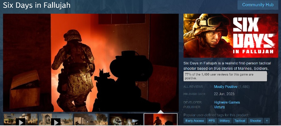 Le jeu de tir à scandale Six Days in Fallujah est désormais disponible sur Steam. Les joueurs ont fait l'éloge de la première version du jeu, tout en reconnaissant un certain nombre de défauts.-2 Le jeu de tir à scandale Six Days in Fallujah est désormais disponible sur Steam. Les joueurs ont fait l'éloge de la première version du jeu, tout en reconnaissant un certain nombre de défauts.-2