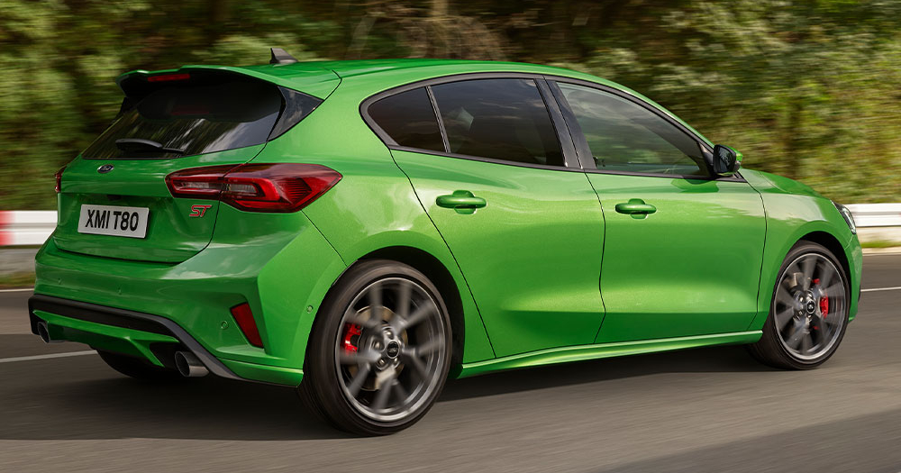 Ford Focus ST with a 2.3-litre Ecoboost turbo engine with 280bhp.