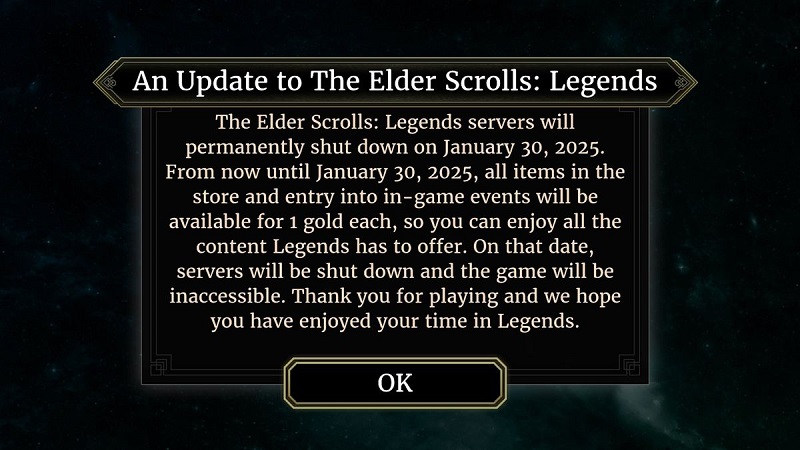 Bethesda s'avoue vaincu : Les serveurs du jeu de cartes The Elder Scrolls : Legends : les serveurs du jeu de cartes s'arrêtent-2 Bethesda s'avoue vaincu : Les serveurs du jeu de cartes The Elder Scrolls : Legends : les serveurs du jeu de cartes s'arrêtent-2