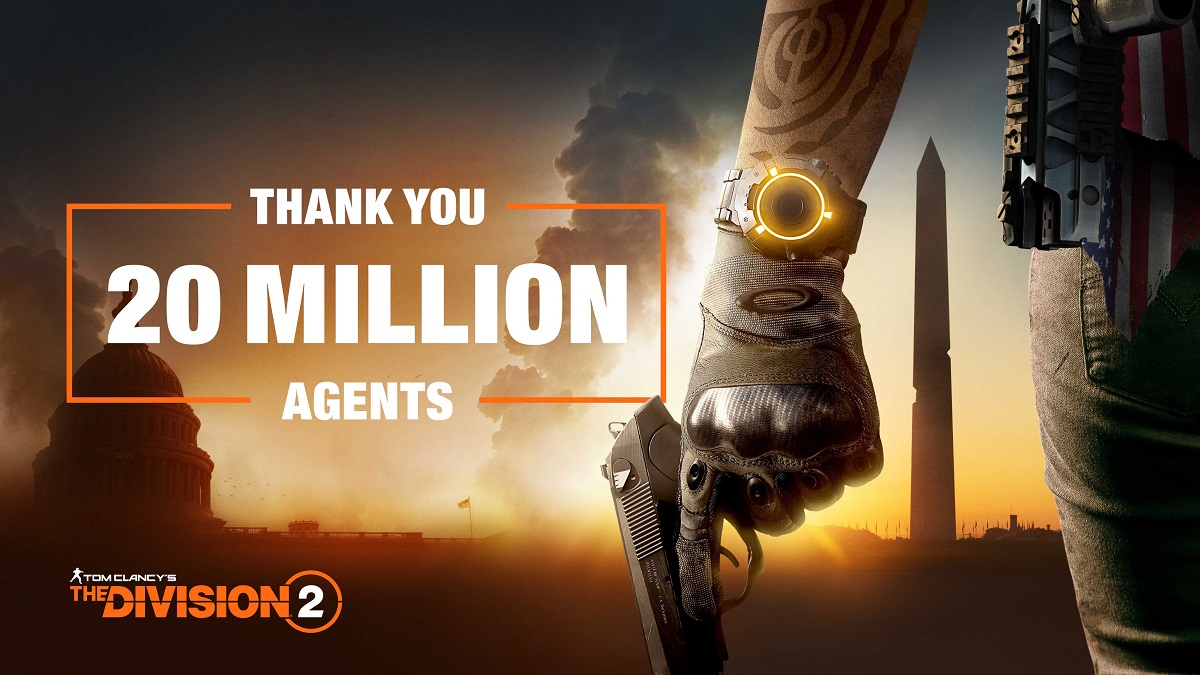 Le jeu de tir Division 2 a attiré plus de 20 millions de joueurs. Les développeurs sont reconnaissants de l'attention portée à leur jeu et vous invitent à une diffusion en direct de la prochaine mise à jour majeure. Le jeu de tir Division 2 a attiré plus de 20 millions de joueurs. Les développeurs sont reconnaissants de l'attention portée à leur jeu et vous invitent à une diffusion en direct de la prochaine mise à jour majeure.