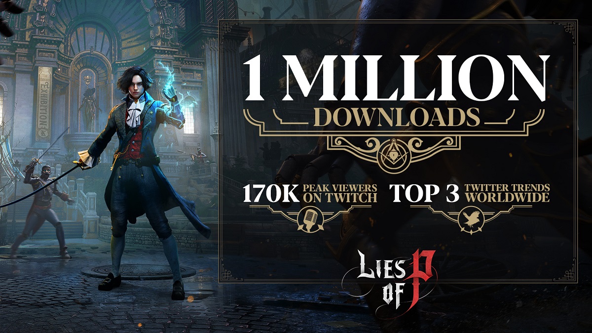 C'est un succès ! Plus d'un million de joueurs ont téléchargé la démo de l'ambitieux jeu d'action Lies of P. Le jeu fait l'objet de nombreuses discussions sur Twitter et est suivi sur Twitch. C'est un succès ! Plus d'un million de joueurs ont téléchargé la démo de l'ambitieux jeu d'action Lies of P. Le jeu fait l'objet de nombreuses discussions sur Twitter et est suivi sur Twitch.