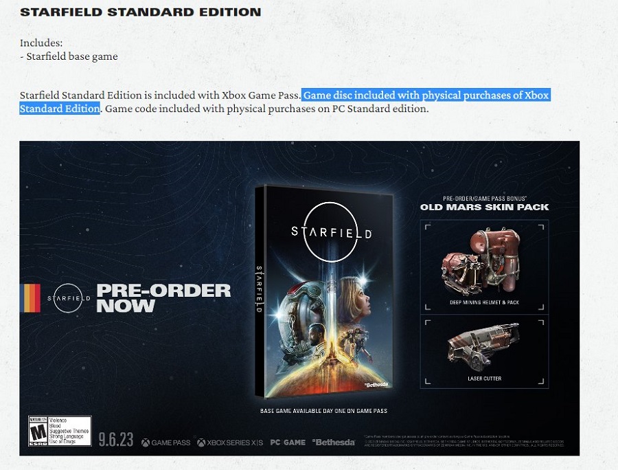 C'est officiel : Bethesda sortira Starfield sur disque, mais uniquement pour la série Xbox. Les joueurs PC ne recevront que des codes d'activation-2 C'est officiel : Bethesda sortira Starfield sur disque, mais uniquement pour la série Xbox. Les joueurs PC ne recevront que des codes d'activation-2