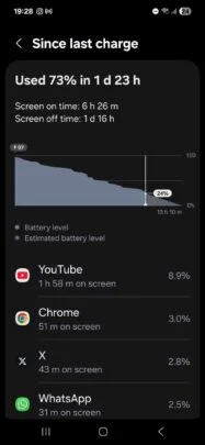 Autonomie de la batterie du Galaxy A56. Illustration