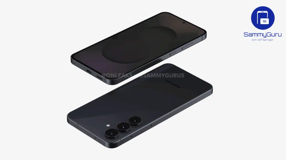 Rendu du Samsung Galaxy S25 FE avec vue arrière Rendu du Samsung Galaxy S25 FE avec vue arrière