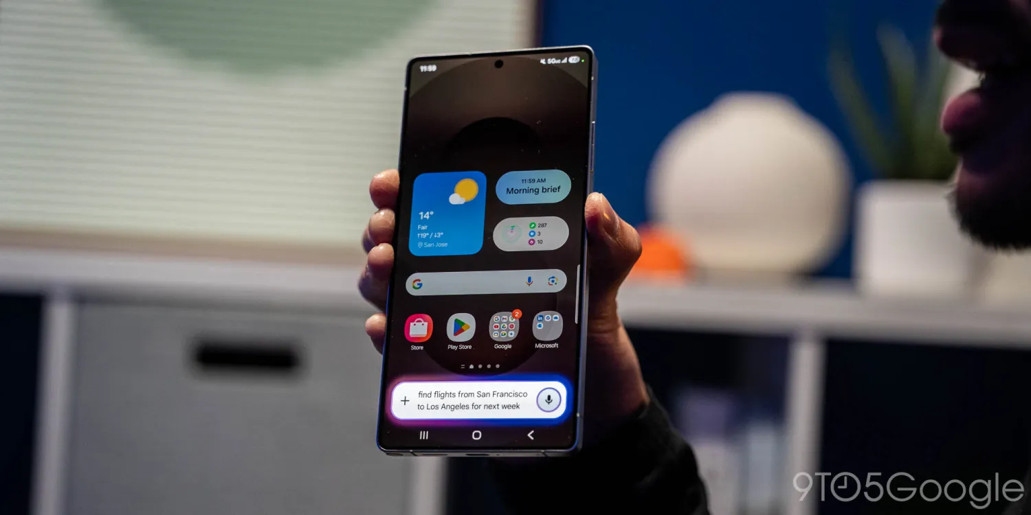 Gemini Advanced sur le Galaxy S25. Illustration : 9to5Google