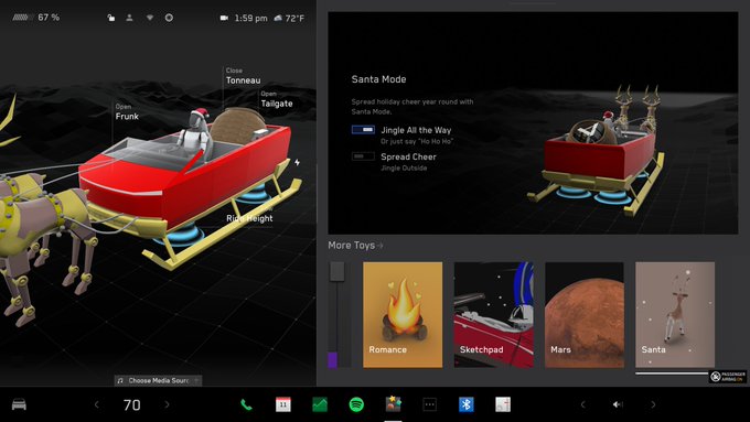 Santa Mode для Tesla Cybertruck Santa Mode для Tesla Cybertruck