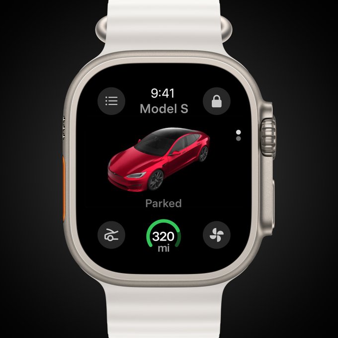 Tesla App на Apple Watch Tesla App на Apple Watch