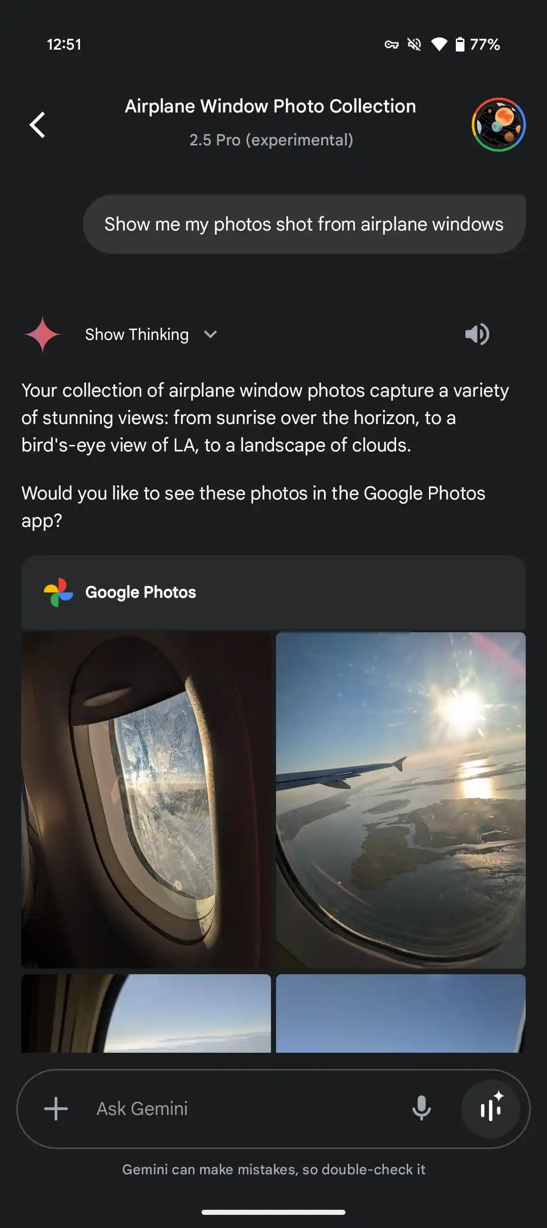 Image de l'intégration de Gemini avec Google Photos 4 Image de l'intégration de Gemini avec Google Photos 4