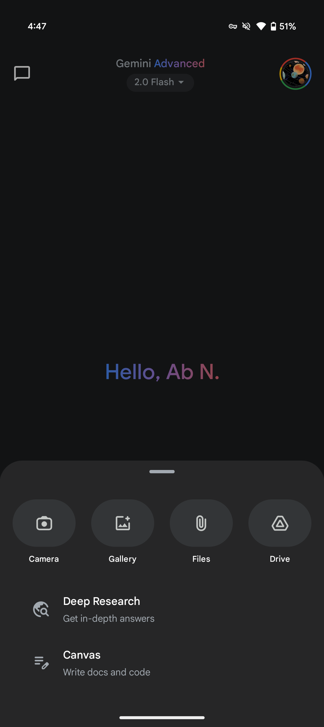 Le menu "plus" de la nouvelle version de Gemini a été remanié. Le menu "plus" de la nouvelle version de Gemini a été remanié.