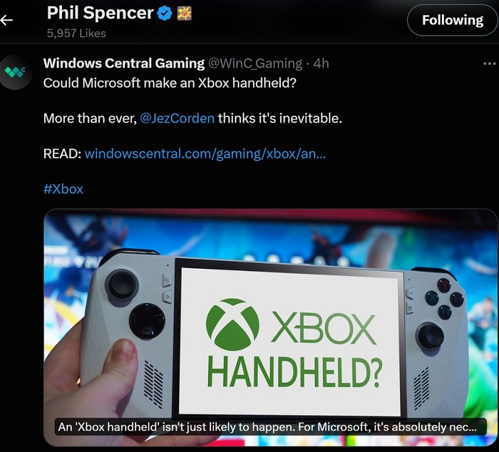 Et pourquoi pas ? Microsoft pourrait développer sa propre console portable-2 Et pourquoi pas ? Microsoft pourrait développer sa propre console portable-2
