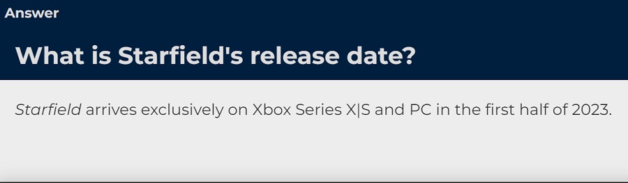Bethesda a confirmé que Starfield sortira dans la "première moitié de 2023".-2 Bethesda a confirmé que Starfield sortira dans la "première moitié de 2023".-2