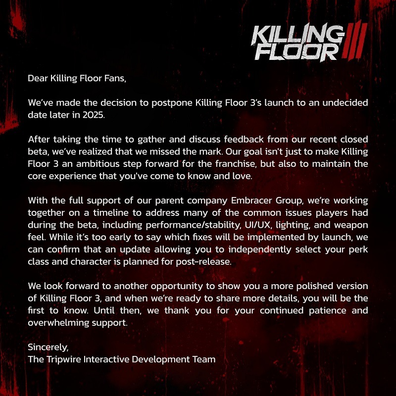 L'appel des studios de Tripwire Interactive L'appel des studios de Tripwire Interactive