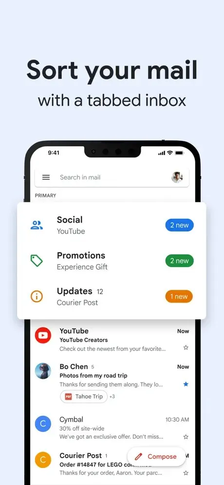 Ancien design Gmail pour iOS Ancien design Gmail pour iOS