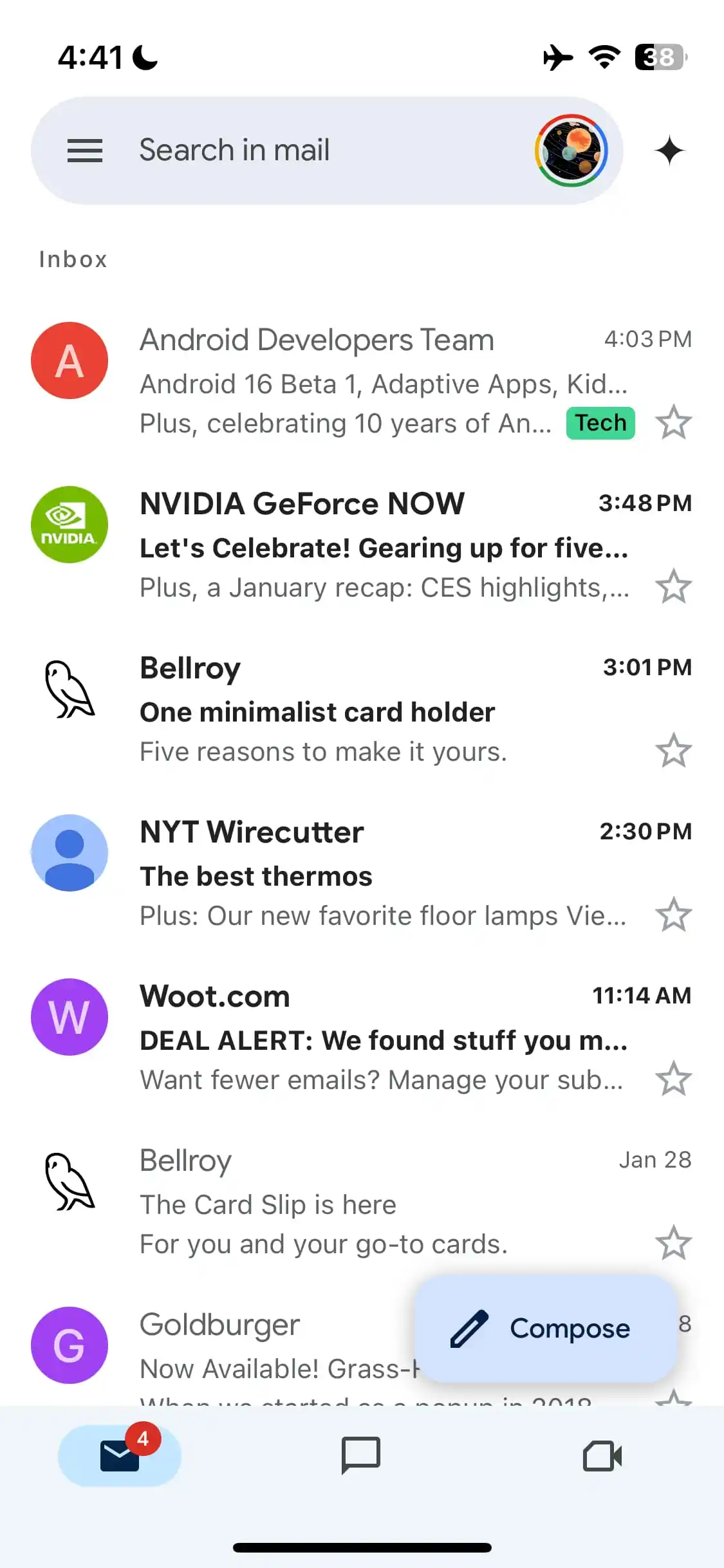 Détails du nouveau design Gmail pour iPhone Détails du nouveau design Gmail pour iPhone