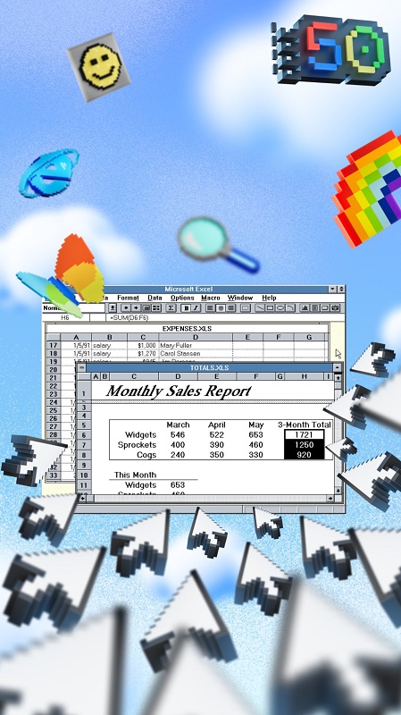 Papier peint style Excel Papier peint style Excel