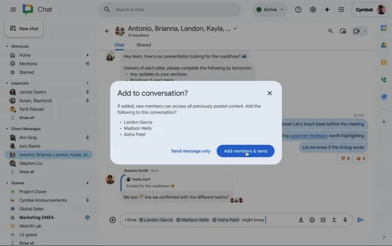 Ajouter des @mentions à Google Chat Ajouter des @mentions à Google Chat
