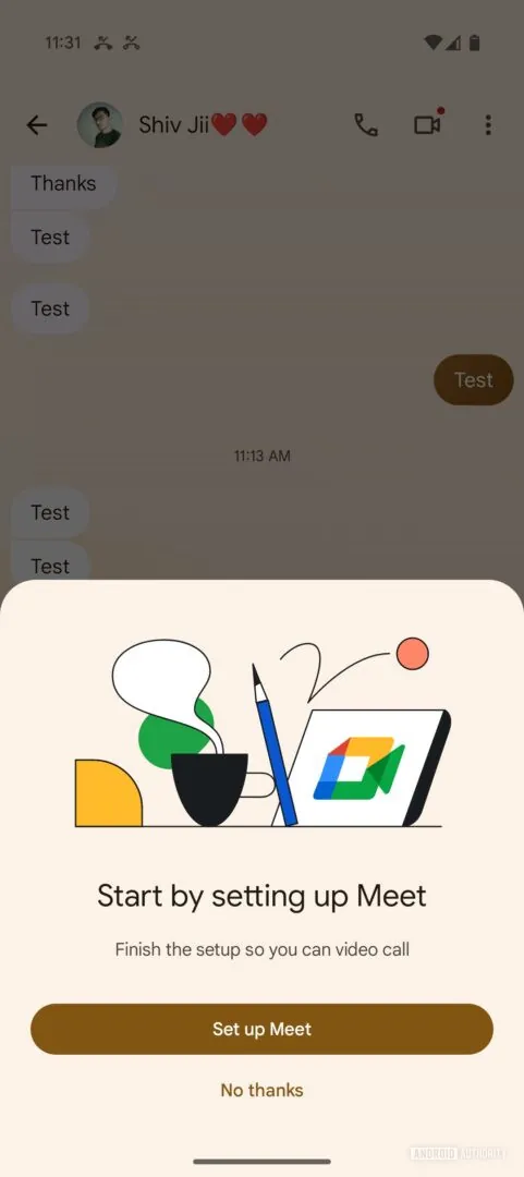Nouvelle option d'appel vidéo dans Google Messages Nouvelle option d'appel vidéo dans Google Messages