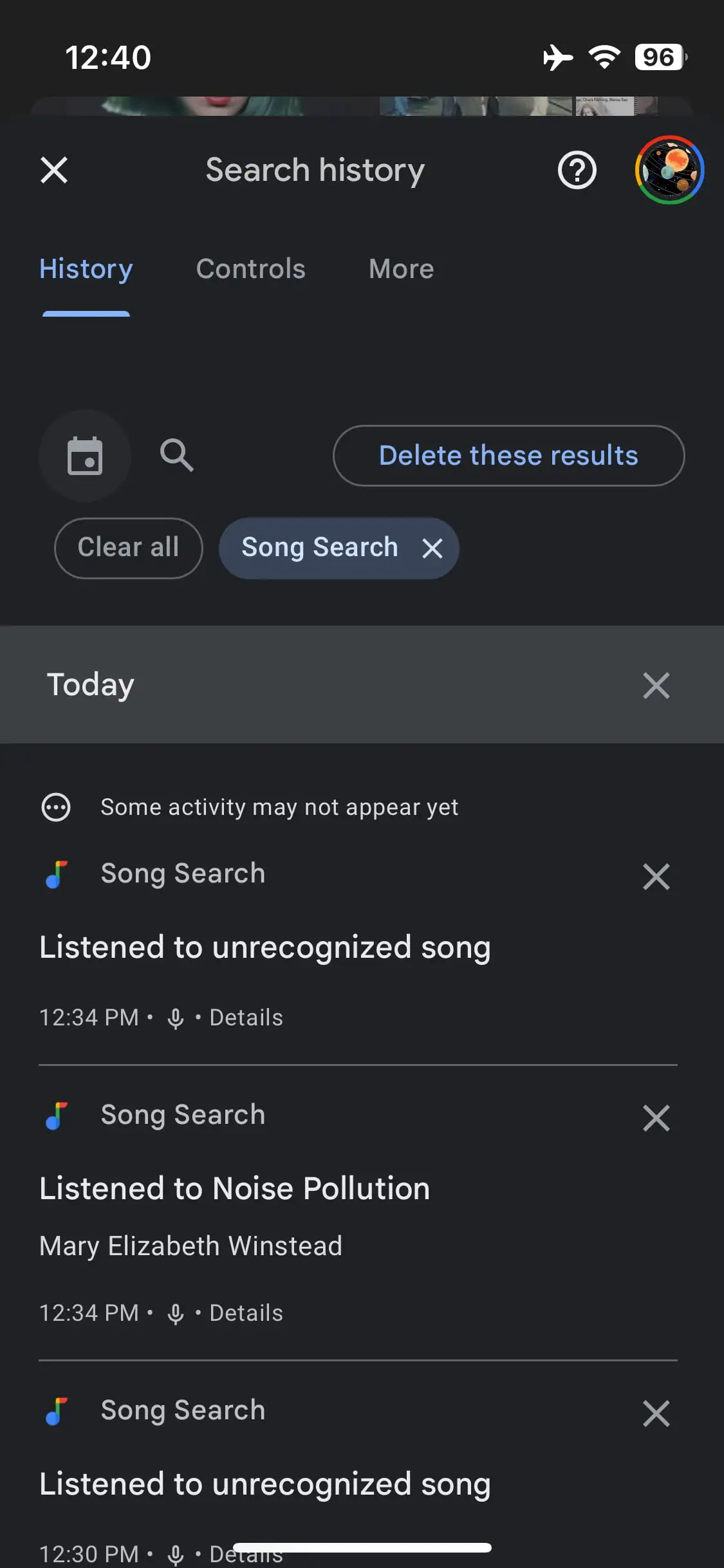 Historique des recherches sur Google pour iOS Historique des recherches sur Google pour iOS