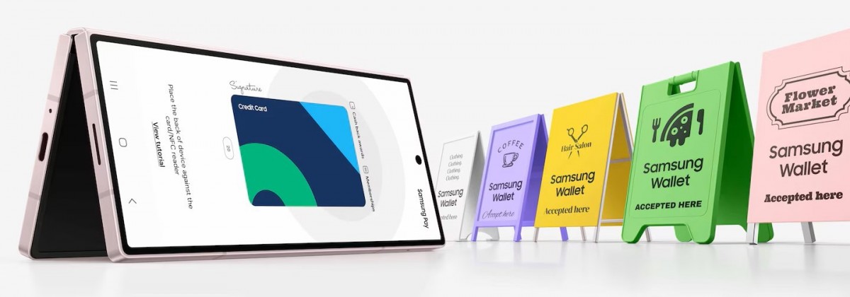 Portefeuille Samsung Portefeuille Samsung. Illustration : GSMArena