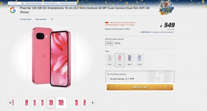 Le smartphone Google Pixel 9a en arrière-plan Le smartphone Google Pixel 9a en arrière-plan
