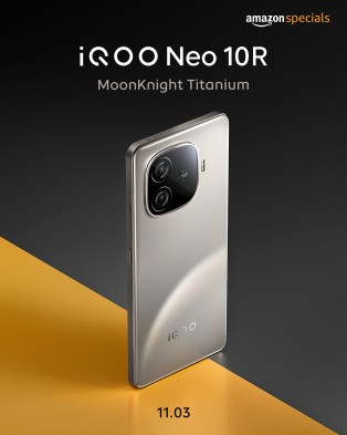 Smartphone iQOO Neo 10R en couleur Raging Blue Smartphone iQOO Neo 10R en couleur Raging Blue