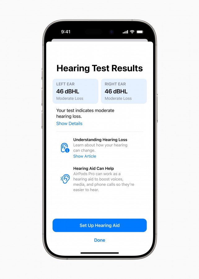 Image des AirPods Pro 2 avec un nouveau mode d'aide auditive Image des AirPods Pro 2 avec un nouveau mode d'aide auditive