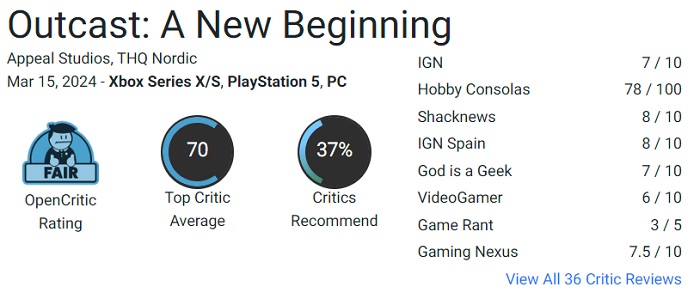 Rien de notable : les critiques ont accueilli avec retenue le jeu d'action-aventure d'Outcast - A New Beginning-2 Rien de notable : les critiques ont accueilli avec retenue le jeu d'action-aventure d'Outcast - A New Beginning-2