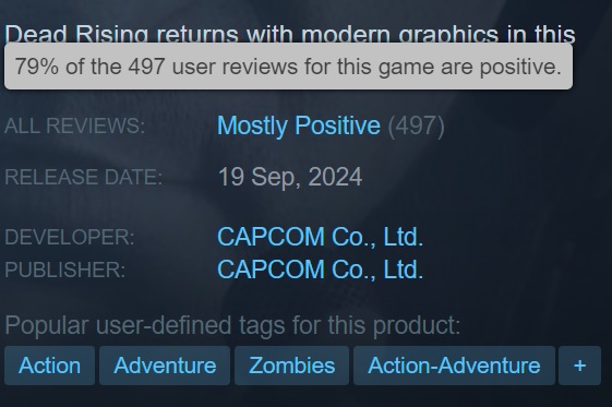 Les zombies se sont améliorés : les critiques et les joueurs sont satisfaits de Dead Rising Deluxe Remaster et lui attribuent de bonnes notes.-2 Les zombies se sont améliorés : les critiques et les joueurs sont satisfaits de Dead Rising Deluxe Remaster et lui attribuent de bonnes notes.-2