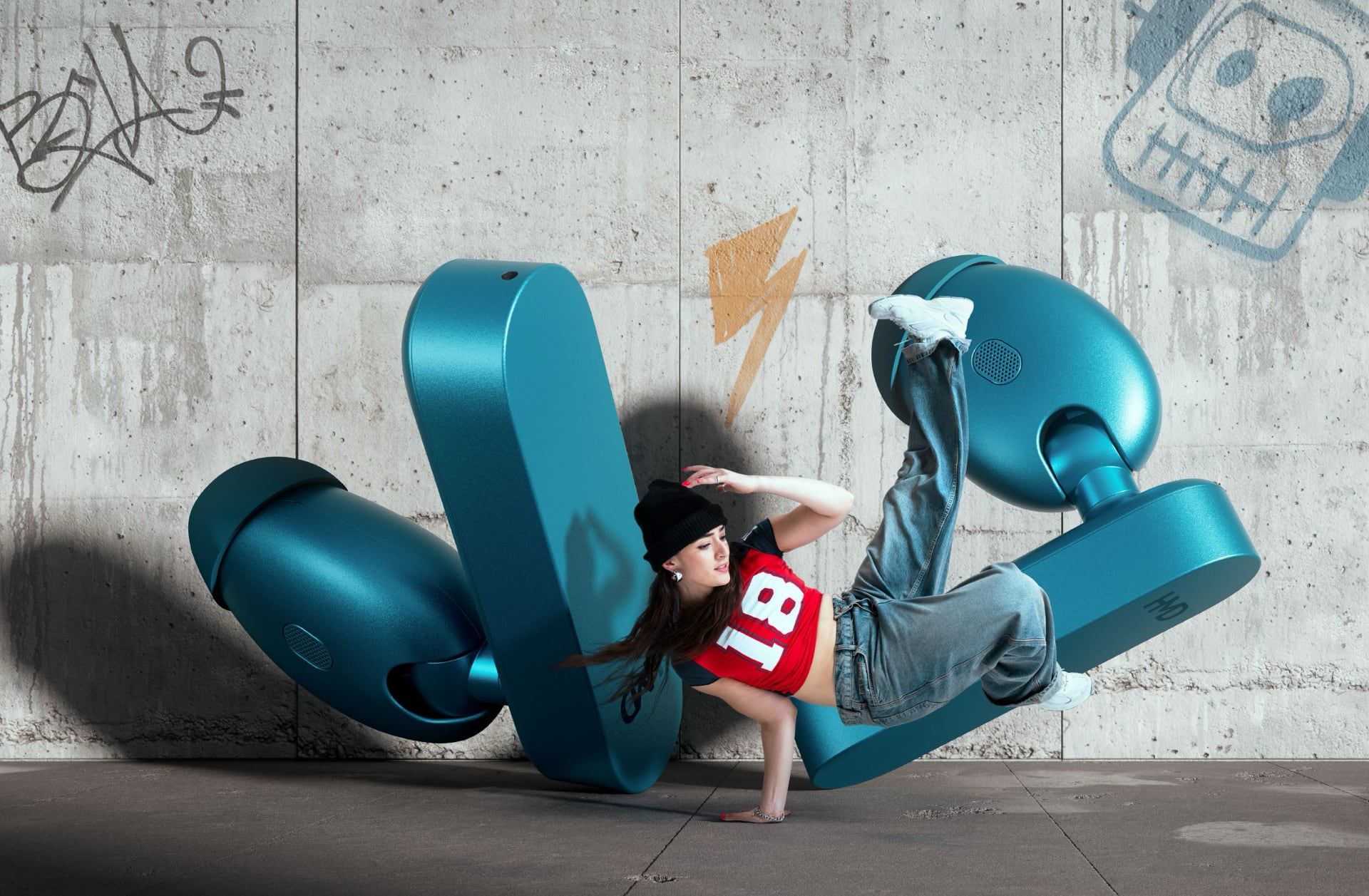 Image promotionnelle des HMD Amped Buds HMD Amped Buds - image promotionnelle